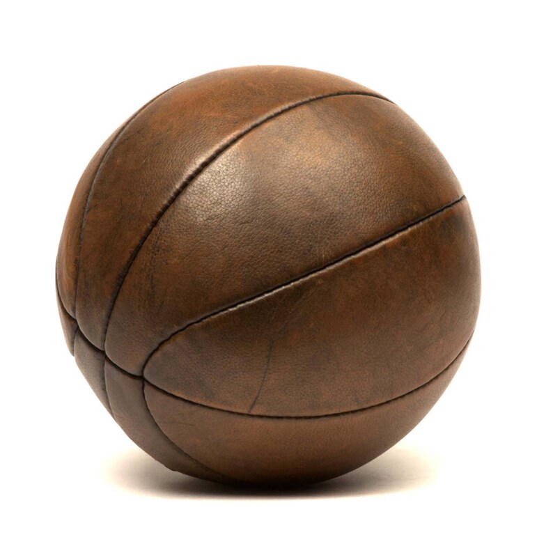 Vintage leather basketball ball Etsy