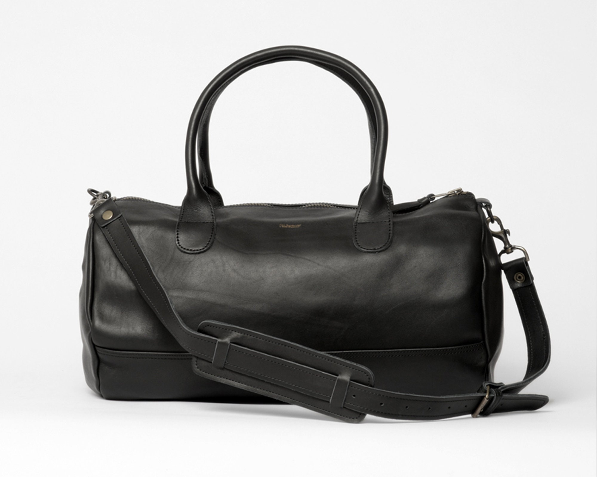 Vintage Leather Gym Bag - Black - Etsy