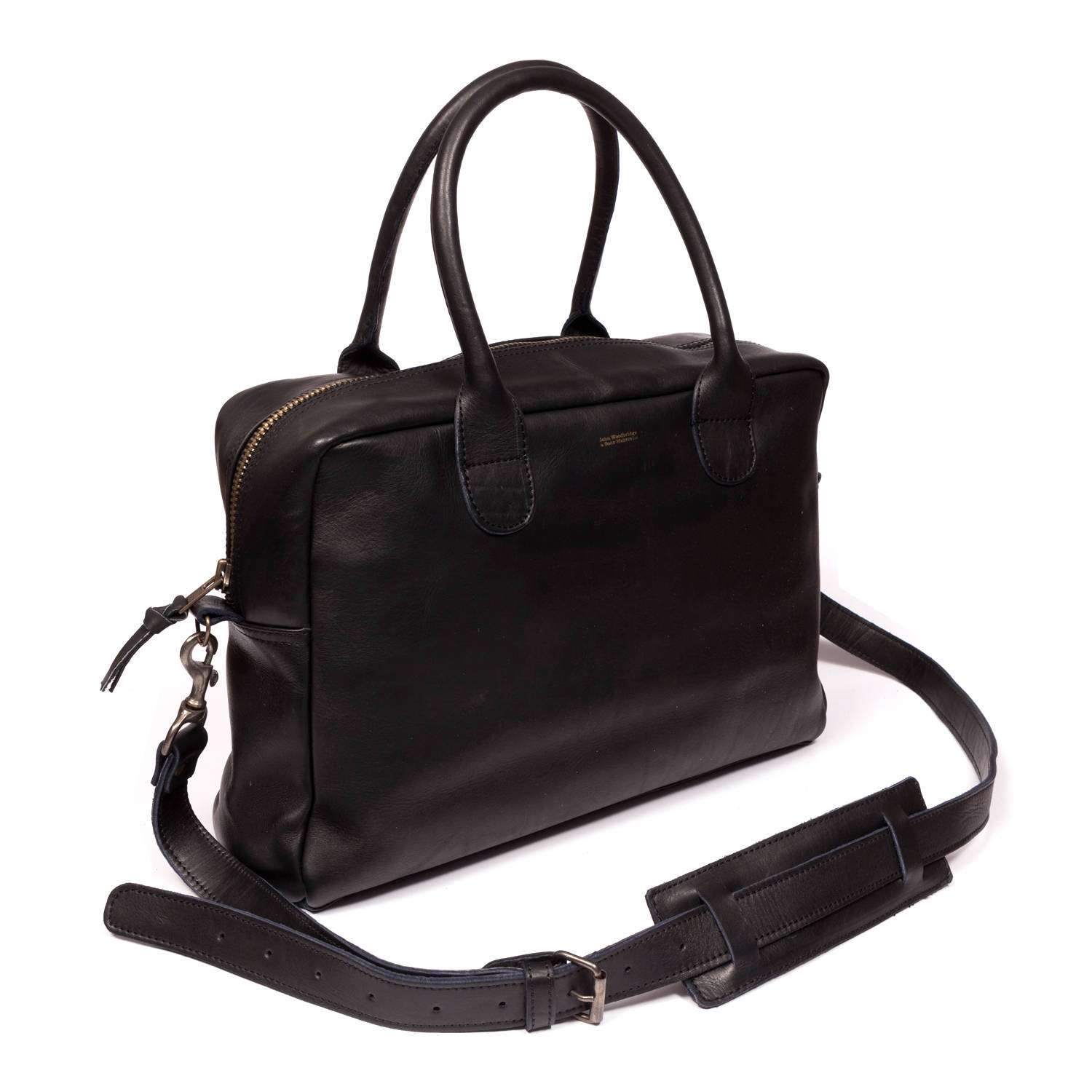 Vintage Leather Computer Bag 15 Black Etsy