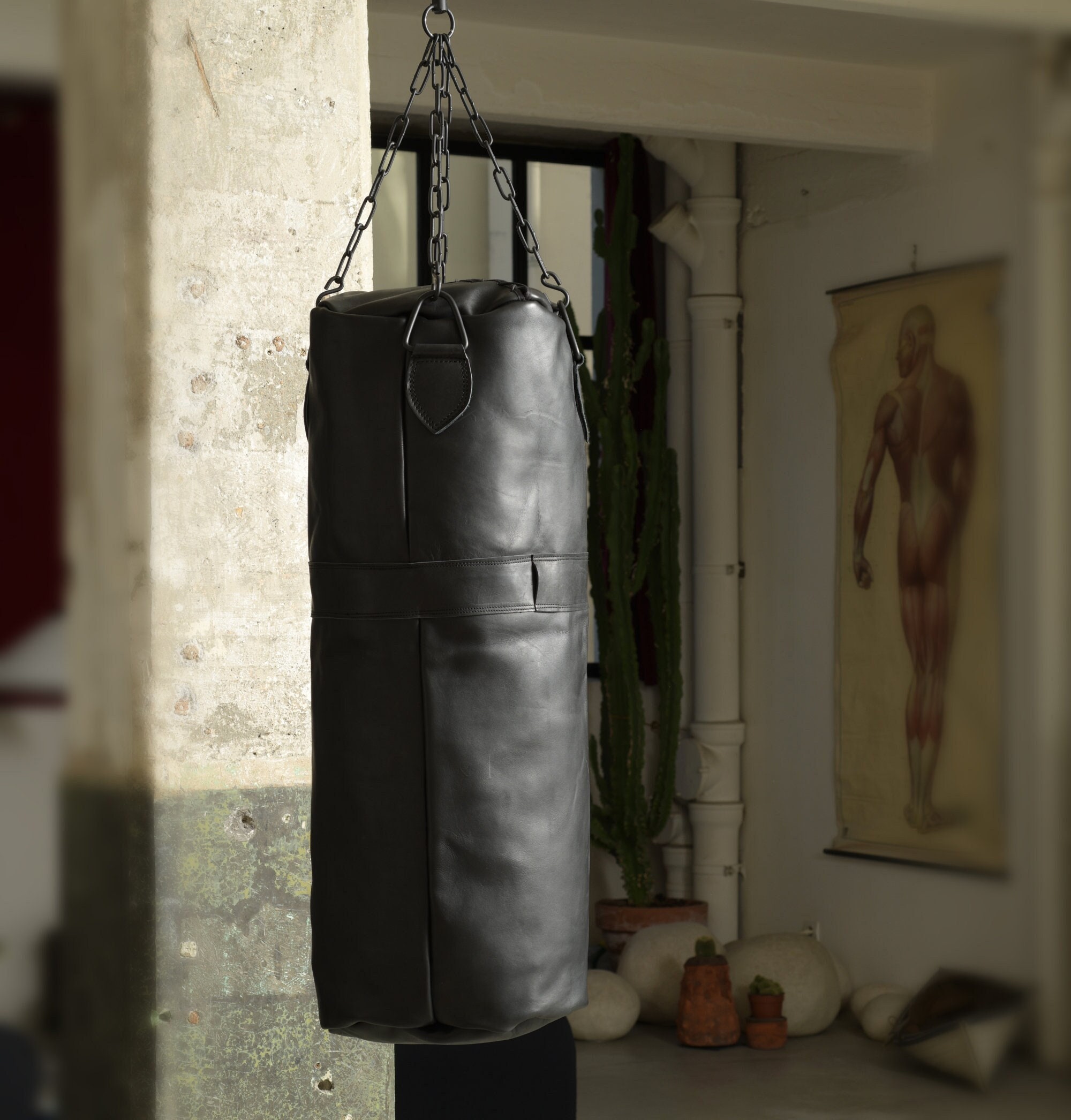 Pro Vintage Leather Punching Bag - Black - Etsy