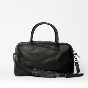 Leather Weekend Bag Black image 1