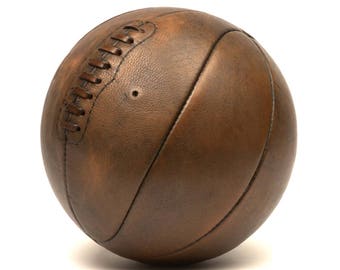 Naismith Style Distressed Brown 1910  Antique style Laced Leather Basketball 