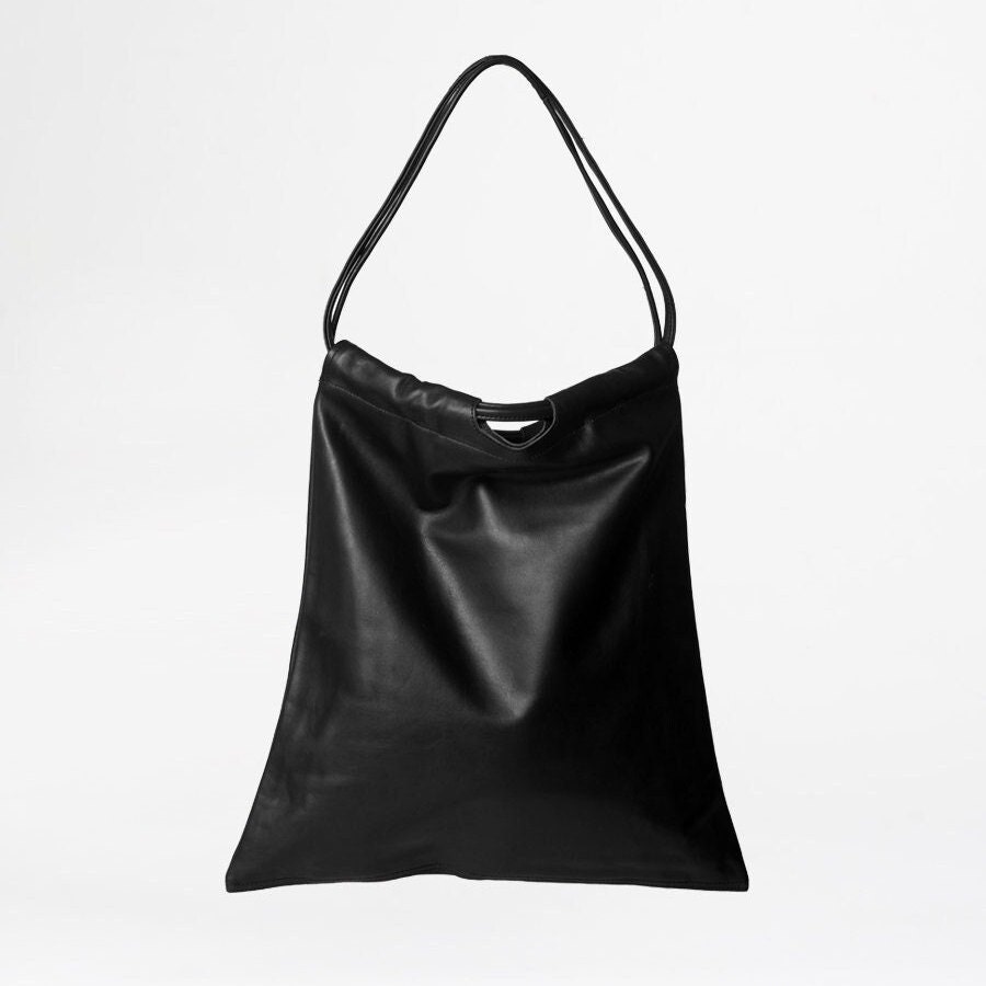 Stud Two Ways Leather Bag Black main image 1