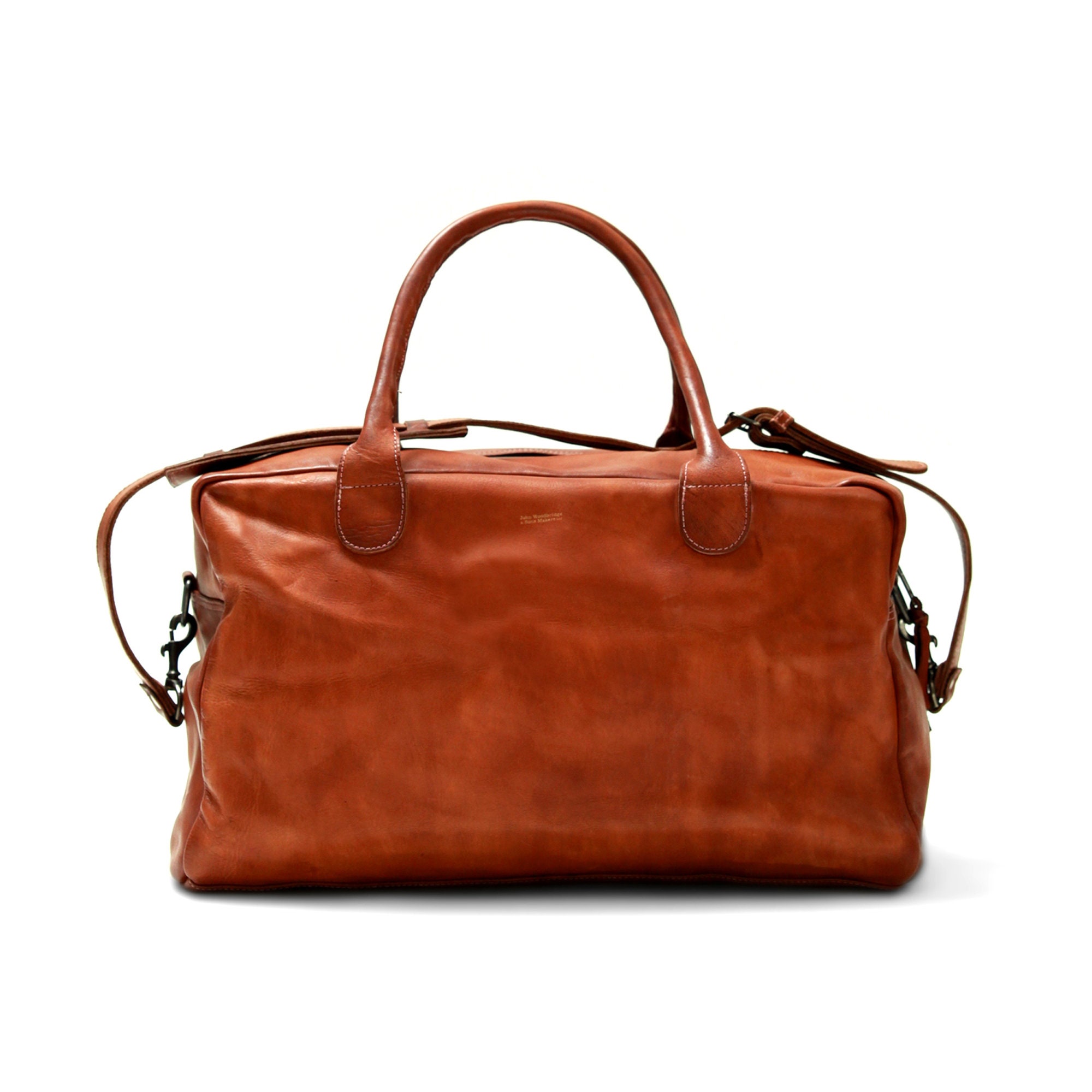 Vintage Leather Weekend Bag Cognac Etsy 日本