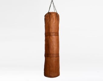 Pro Vintage Leather Kickboxing Bag 1.5m - Cognac