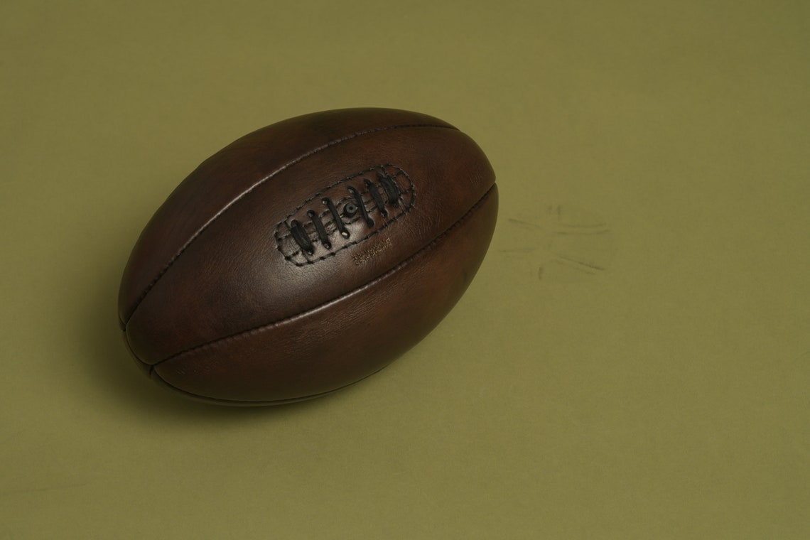 Vintage Leather 1920s Rugby Ball - Etsy