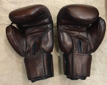 Vintage Leather Training Gloves - Brown