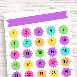 Countdown Calendar, Countdown calendar for Kids, 150 Day Countdown Printable,  Holiday Countdown Calendar, Personalized Countdown