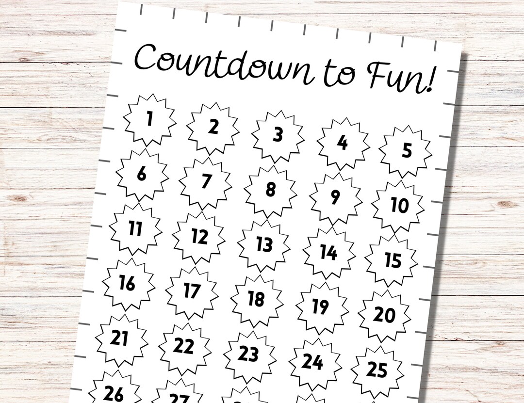 150 Days From August 1 2024 Countdown Calendar, Coloring Countdown Calendar for Kids, 150 Day