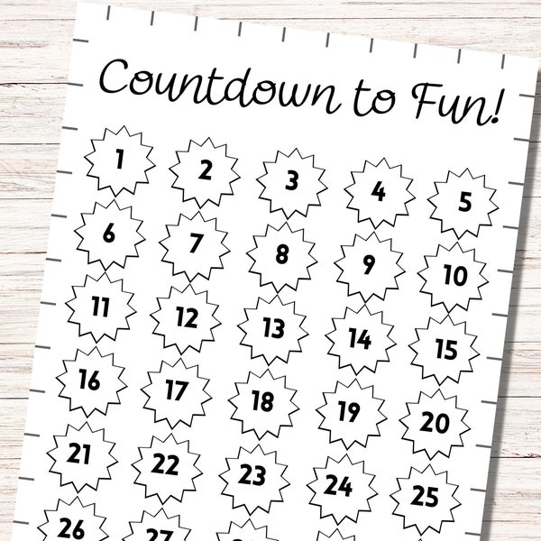 Countdown Calendar, Coloring Countdown Calendar for Kids, 150 Day Countdown Printable, Countdown to Retirement, Vacation Countdown