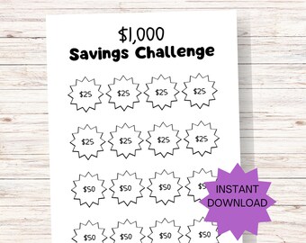 1,000 Savings Challenge, Saving Envelope Challenge, Sinking Funds Tracker