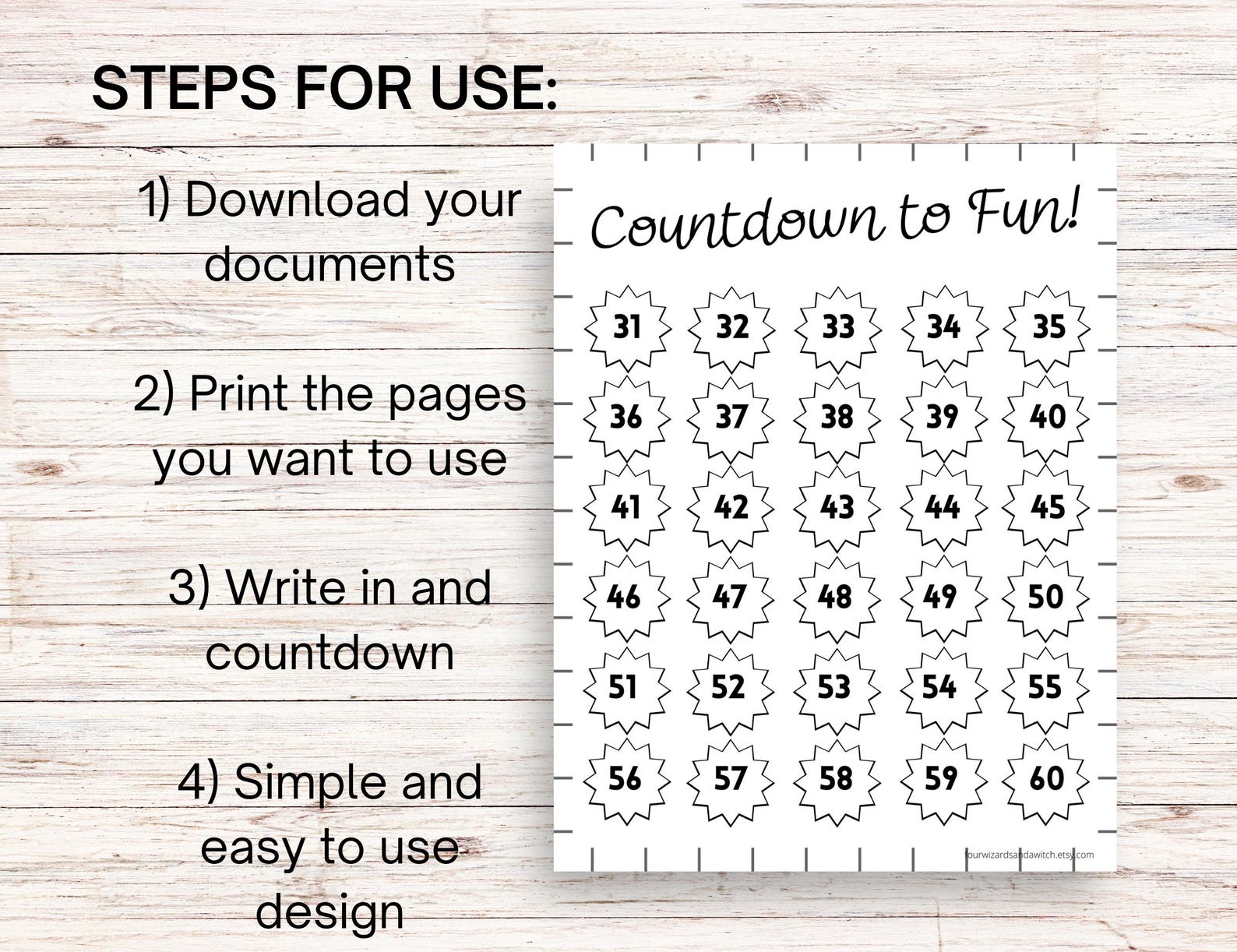 Countdown Calendar, Coloring Countdown Calendar for Kids, 150 Day ...