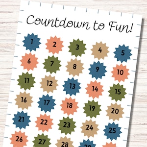 Countdown Calendar, Countdown calendar for Kids, 150 Day Countdown Printable, Customized Countdown