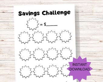 Money Saving Budget Tracker,  Mini Savings Challenge, Saving Challenge Printable