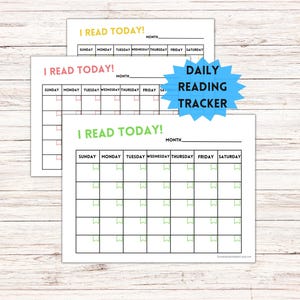 Reading Tracker, Summer Reading Challenge, Blank Reading Calendar, Reading Habit Tracker, Reading Summer Bucket List