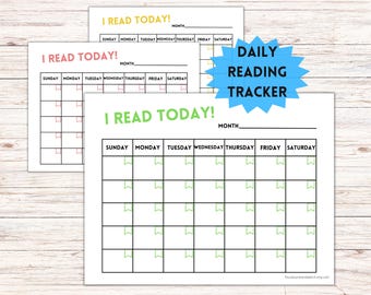 Reading Tracker, Summer Reading Challenge, Blank Reading Calendar, Reading Habit Tracker, Reading Summer Bucket List
