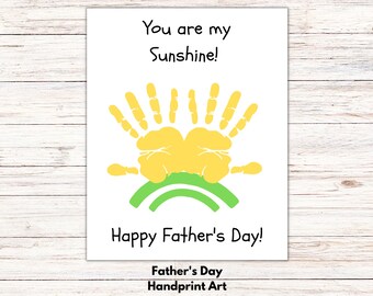 Happy Father's Day Hand Print Art, Sentimental Fathers Day Gift