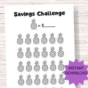 Money Savings Budget Challenge, Printable Savings Challenge