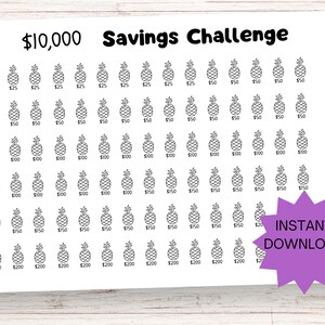 10,000 Savings Challenge, Sinking Funds Tracker, Cash Budget Challenge
