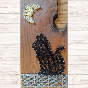 Halloween String Art Pattern for Adults Teens, Halloween Party, Ladies Night, Cat String Art, String Art Patterns
