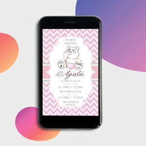 Digital invitation, whatsapp - Baptism