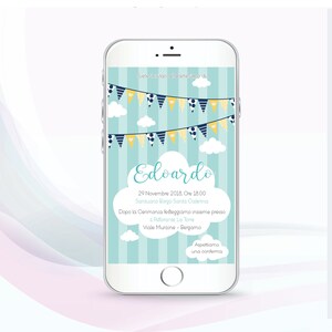 Digital invitation, whatsapp - Baptism