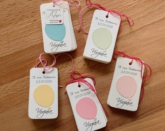 Baby Shower Tags -  "BALOONS"