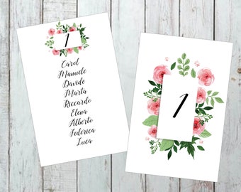 Tableau Mariage e marcadores de mesa