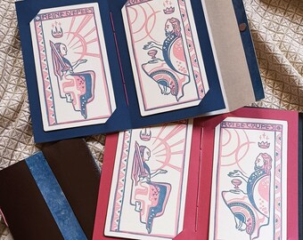 Juego de dos cartas del Tarot de la Pareja Alquímica, hecho a mano, edición limitada.