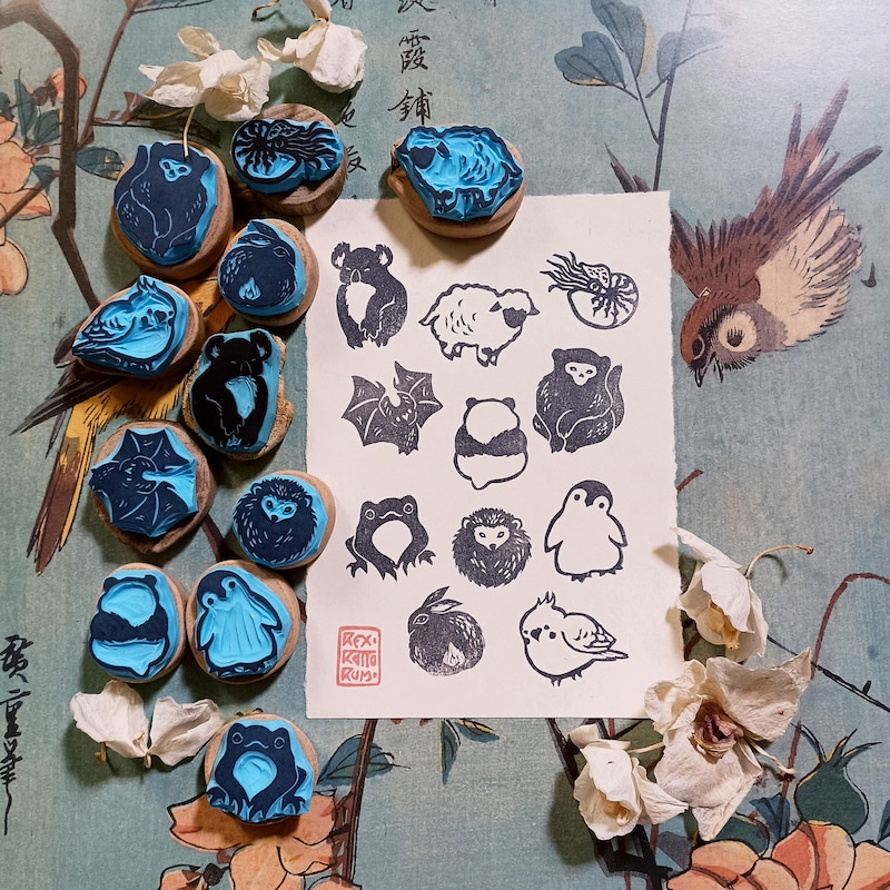 Animal Rubber Stamps - Etsy