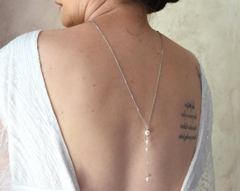CHANDELIER – Hochzeits-Rückenhalskette mit doppelter Reihe vorne, um den vorderen und hinteren Ausschnitt zu verschönern