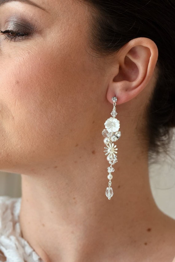 Very long earrings best sale online