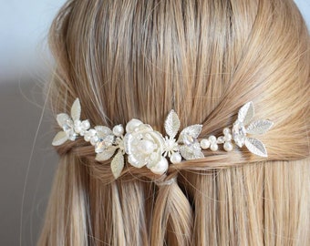 AMBRE - Accessoire de cheveux à fixer dans sa coiffure de mariée de style glamour chic