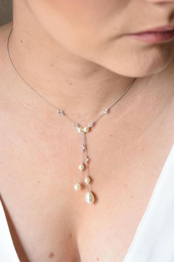 deep v neck necklace