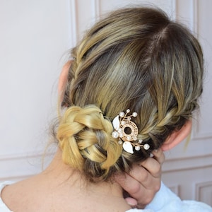 Boho chic style hair stick for the bride