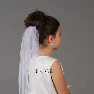 Simple Communion Veil with Plain Edge - Fast Shipping!