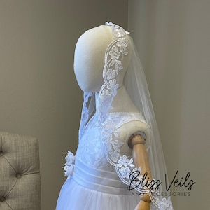 Communion Mantilla Lace Veil - Fast Shipping!