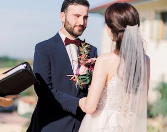 Sheer Wedding Veil: Soft, Narrow, Plain Edge - Fingertip, Waltz, Floor to Cathedral