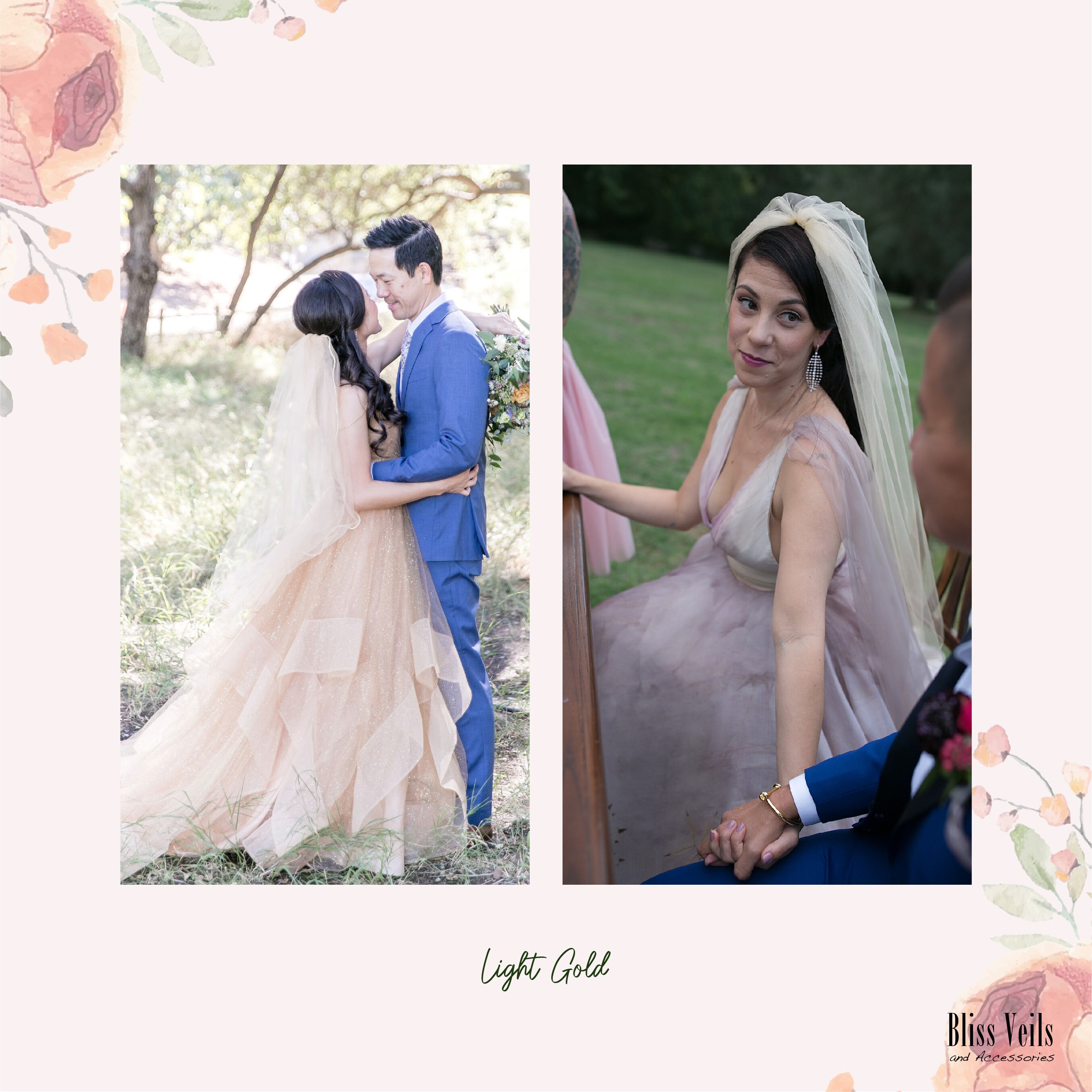 Veil Color Swatches - White, Ivory, Off White, Champagne Veil Color Swatches - White, Ivory, Off White, Champagne