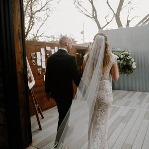 Sheer Narrow Chapel Veil, Simple One Layer Soft Ivory Bridal Veil, Wedding Veils for Brides, Floor length Bridal Veil, Wedding Brides Veil