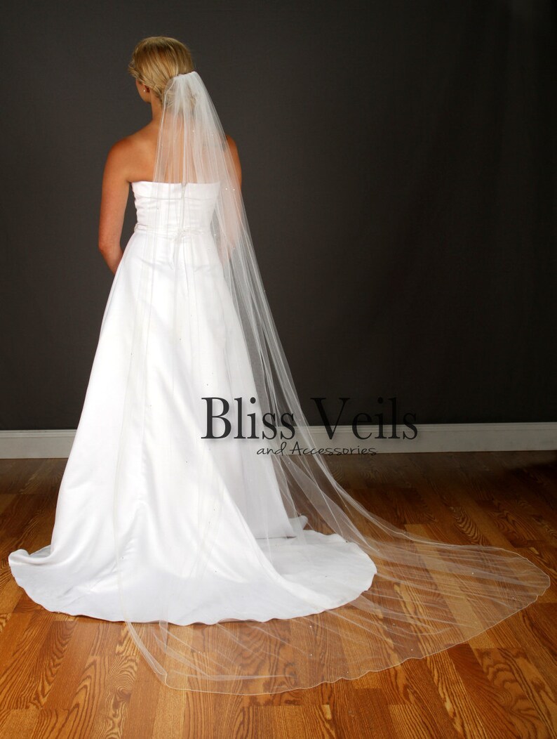 Bridal Veil Chapel Length Veil Ivory Wedding Veil Etsy