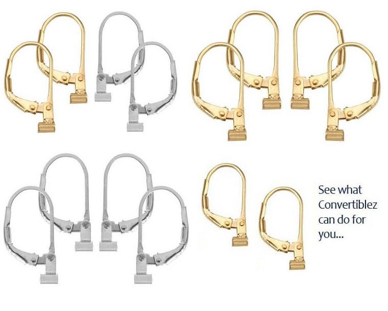 2 Pair Set Earring Convertiblez. Converts Post Earrings to Etsy