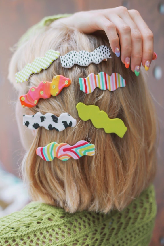 Wavy Hair Clips Etsy