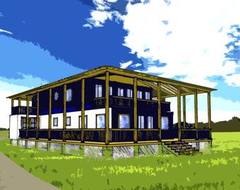 Shipping Container Blueprints 4 Bed 3 Bath - Schematic Design 2240 sf
