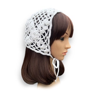 Crochet Head Wrap. Different Colors. Crochet Openwork Bonnet for Adults. Retro Skating Bonnet. Bandana. Head Scarf. Fashion Headband.