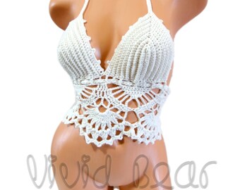 Festival Crochet Halter Top. Music Festival Wear Midriff Yoga, Hooping, Rave Top. Crop top. Crochet bra.