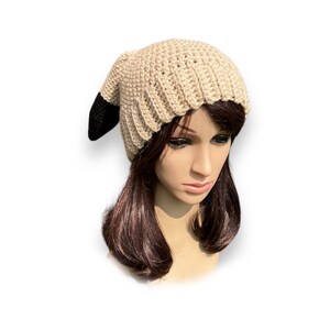 The 1975 Handmade Sincerity is scary hat Matty Healy. Fancy Ears Crochet Hat. image 2