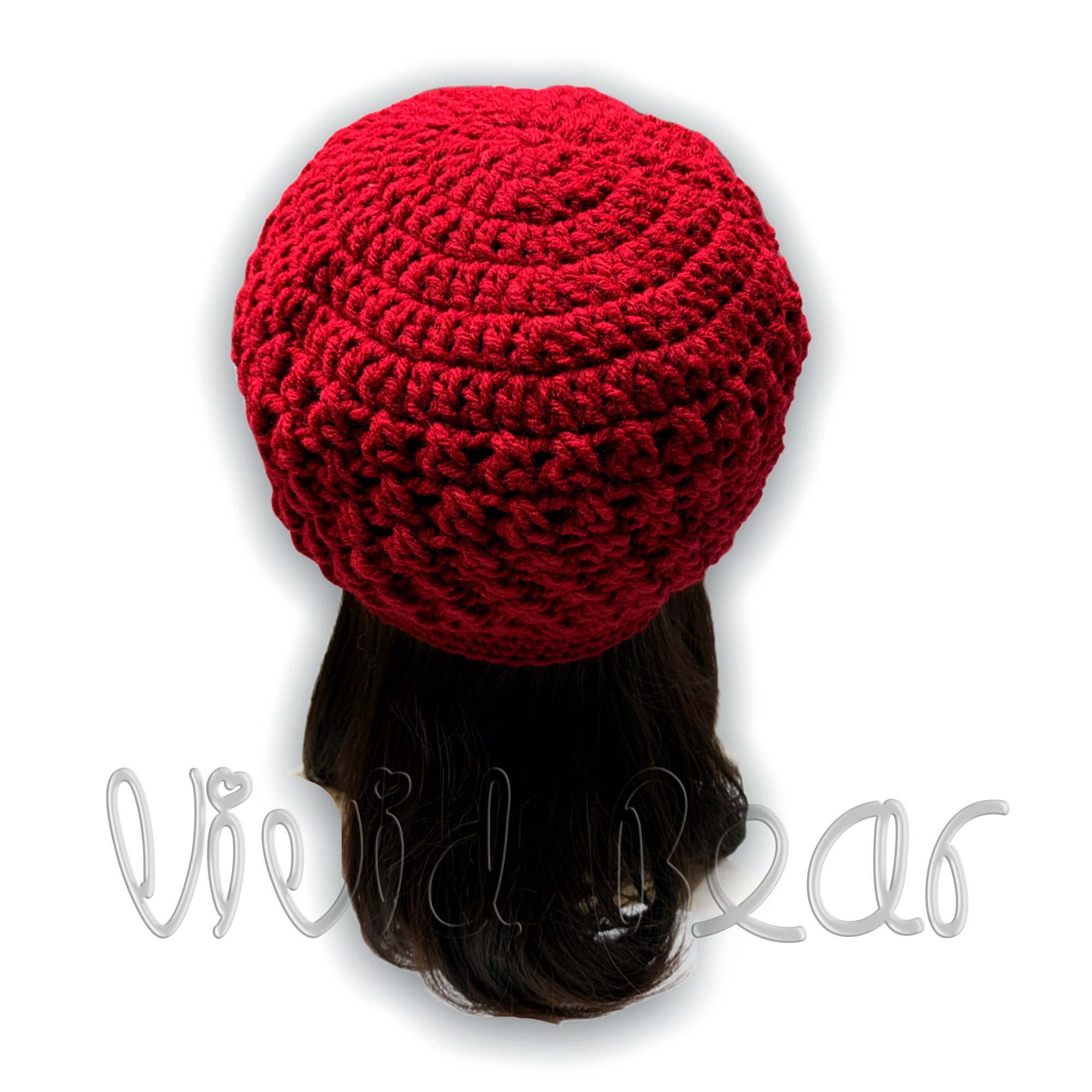 Crochet Newsboy Hat for Women. Burgundy Dark Red or 43  display picture 2