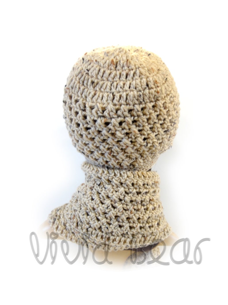 Crochet Newsboy Cap and Scarf. Set or Separately. Thyme or 44 colors. Women's Hat Beanie. Wooden Buttons. Warm Fall Autumn Winter Gift image 4