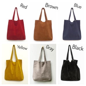 Leather suede totes,Yellow suede leather bag,Yellow suede bag,Yellow shoulder handbag